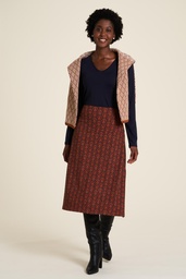 [W23F02] Waisted Jersey skirt (scallop)
