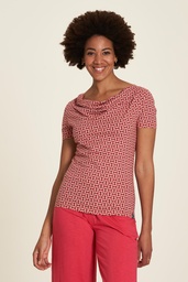 [S24C11] Shirt with waterfall neckline (waves)
