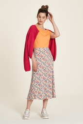 [S24F21] EcoVero™ skirt in midi length (ikat)