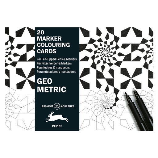 Marker Colouring Cards Geometric