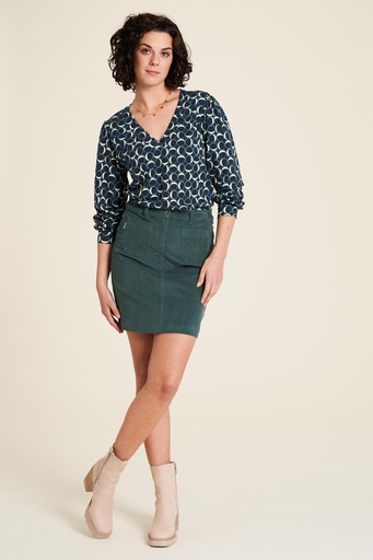 Green cord deals mini skirt