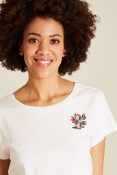 [S25C100] T-Shirt mit floralem Print