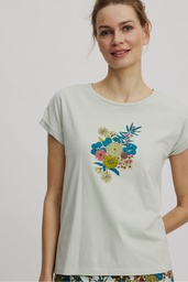 [S25C103] T-Shirt mit floralem Print