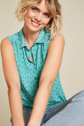 [S25C154] Feminine Bluse aus EcoVero™ Viskose (lagoon)