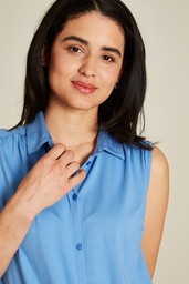 [S25C154] Feminine Bluse aus EcoVero™ Viskose (marina)