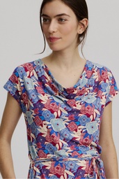 [S25E150] Kurzes EcoVero™ Kleid (blue bloom)
