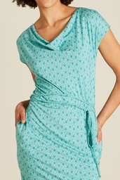 [S25E150] Kurzes EcoVero™ Kleid (lagoon)