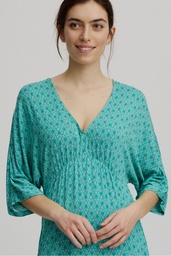 [S25E151] Midikleid aus EcoVero™ Viskose (lagoon)