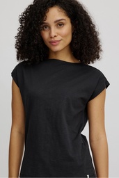 [S25C42] Lockeres Shirt mit Details (black)