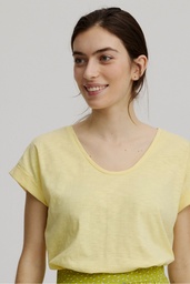 [S25C43] Lockeres Shirt aus Biobaumwolle (lemon)