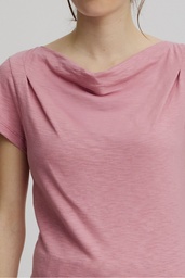 [S25C44] Shirt mit Wasserfallausschnitt (violett)