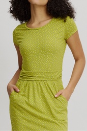 [S25E09] Tailliertes Minikleid aus Jersey (dots)