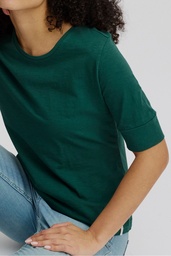 [S25C48] Comfortable slub shirt (rain forest)
