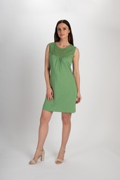 [S25X46] Kurzes Kleid mit Spitzendetails (stone green)