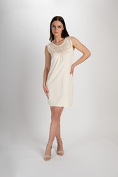 [S25X46] Kurzes Kleid mit Spitzendetails (white)