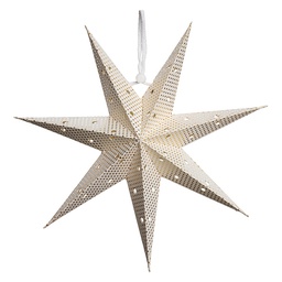 [MX854] Paper Star 20 cm white & gold