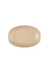 [POR479] Soap Dish CLASSIC beige with gold rim