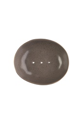 [POR481] Soap Dish CLASSIC brown with gold rim