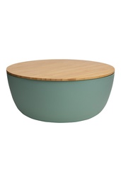 [BW165] Bowl with bamboo lid PLAIN 23.1 cm green