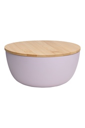 [BW166] Bowl with bamboo lid PLAIN 18.5 cm