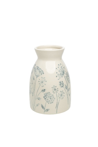 [POR529] Vase FLORAL blue
