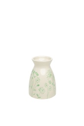 [POR530] Vase FLORAL green