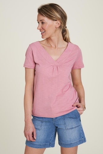 [S23C45] Shirt mit V-Ausschnitt (vintage pink)