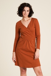 [W23E01] Jersey-Kleid in Wickeloptik (caramel)