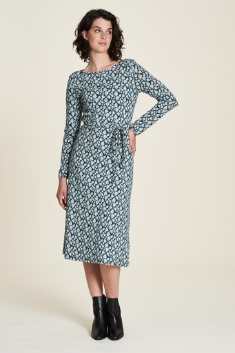 [W23X04] Jersey dress in midi length (tropical)