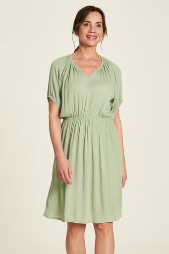 [S24E25] EcoVero™ loose dress (topaz green)