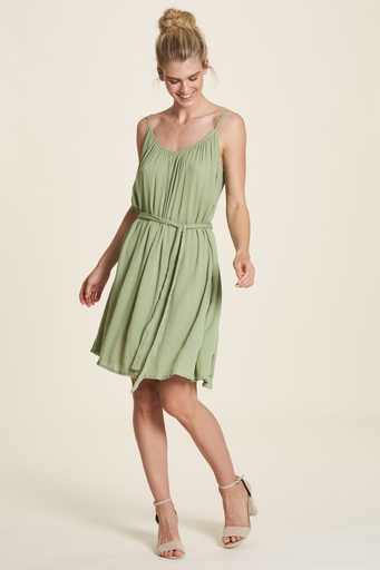 [S24E26] EcoVero™ short dress (topaz green)