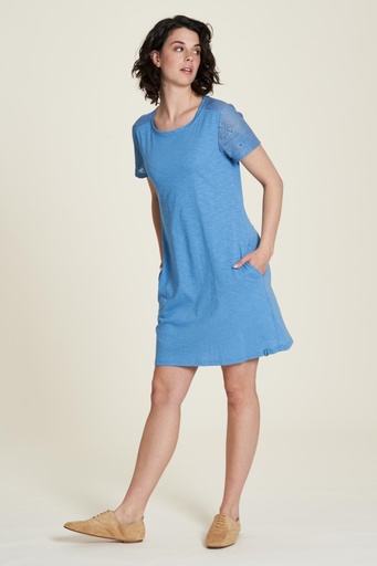 [S24E41] Lockeres Jersey-Kleid (blau)