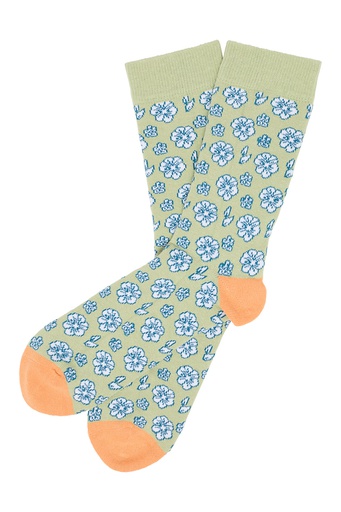 [S24ACS12] socks with flower print