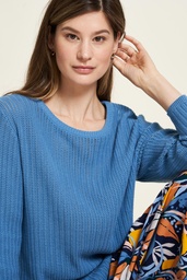 [S24C63] Loose Knit Sweater (blue)
